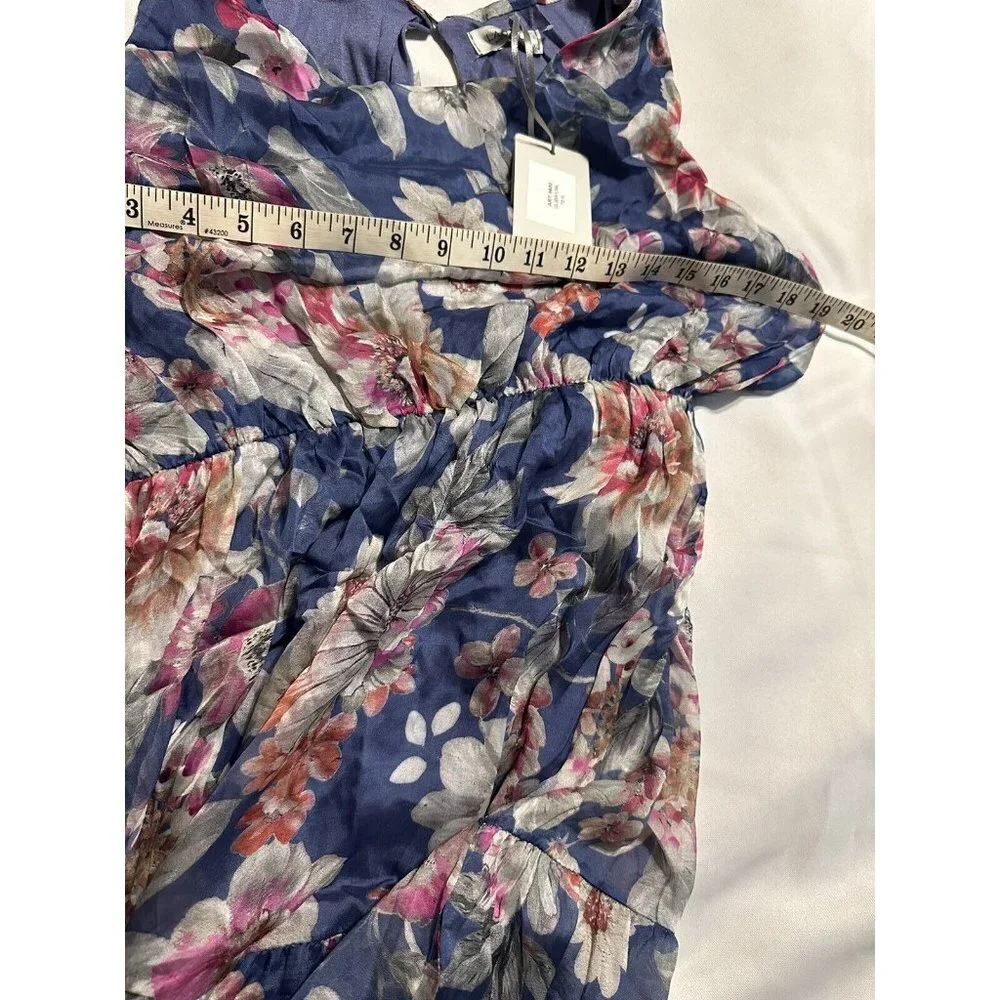 LARA G by Lara Guidotti Garden Floral Airy Silk Blend Maxi Dress Fairy New XL - Picture 3 of 3